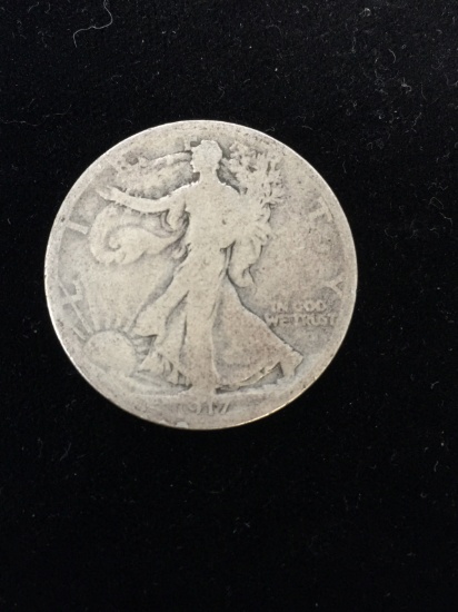 1917-S United States Walking Liberty Silver Half Dollar - 90% Silver Coin
