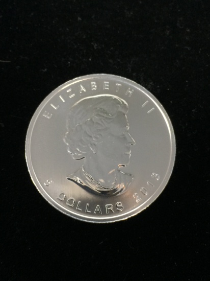 1 Troy Ounce .9999 Extra Fine Silver 2013 $5 Canadian Maple Leaf Bullion Coin
