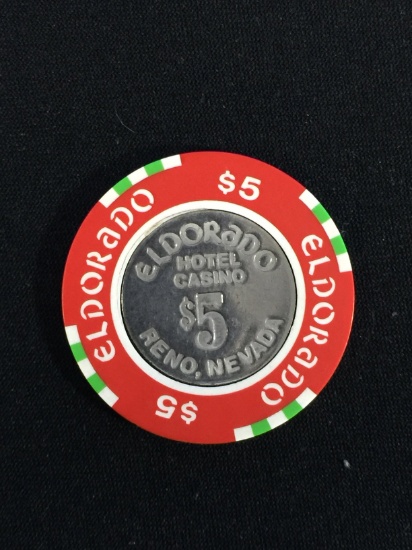 Vintage Eldorado Casino - Reno, Nevada $5 Casino Chip - RARE