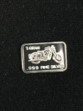 1 Gram .999 Fine Silver Motorcycle Silver Bullion Bar