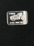 1 Gram .999 Fine Silver Motorcycle Silver Bullion Bar