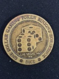 Vintage Binion's Horseshoe Casino - Las Vegas $1 Gaming Token - Brass - RARE