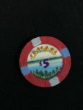 Vintage Caesar's Lake Tahoe, Nevada $5 Casino Chip - RARE