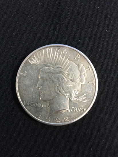 1922-S United States Peace Silver Dollar - 90% Silver Coin