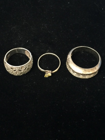 3 Sterling Silver Rings