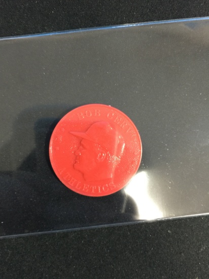 1959 Armour Hot Dog Baseball Bob Cerv Athletics Red Coin - VERY RARE