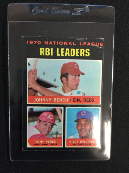 1971 Topps #64 Johnny Bench Reds NL RBI Leaders Baseball Card