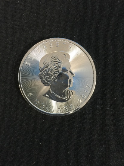 1 Troy Ounce .9999 Extra Fine Silver 2017 $5 Canadian Maple Leaf Bullion Coin