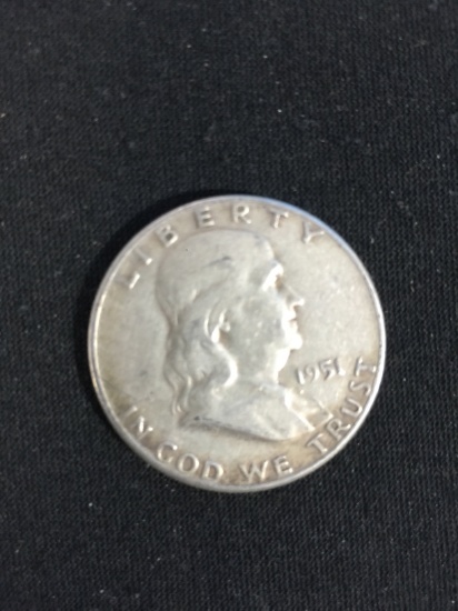 1951 United States Franklin Silver Half Dollar - 90% Silver Coin