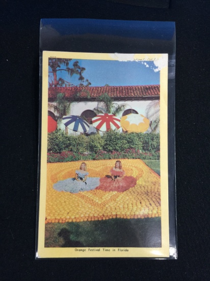 Vintage Unused Postcard - 1930's-20's Orange Festival Time In Florida