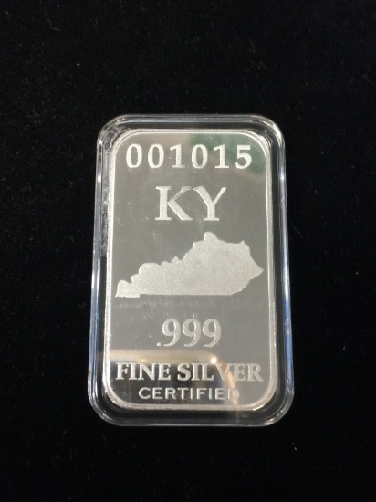 1 Troy Ounce .999 Fine Silver Bar from United States Fine Silver Bar Set - KENTUCKY