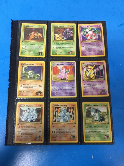 Lot of 9 Unresearched Pokemon Trading Cards - Rares, Holos, 1st Editions, & More!