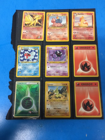 Lot of 9 Unresearched Pokemon Trading Cards - Rares, Holos, 1st Editions, & More!