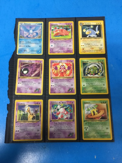 Lot of 9 Unresearched Pokemon Trading Cards - Rares, Holos, 1st Editions, & More!