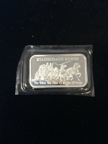 Stagecoach 1 Ounce .999 Fine Silver Dividable Bullion Bar