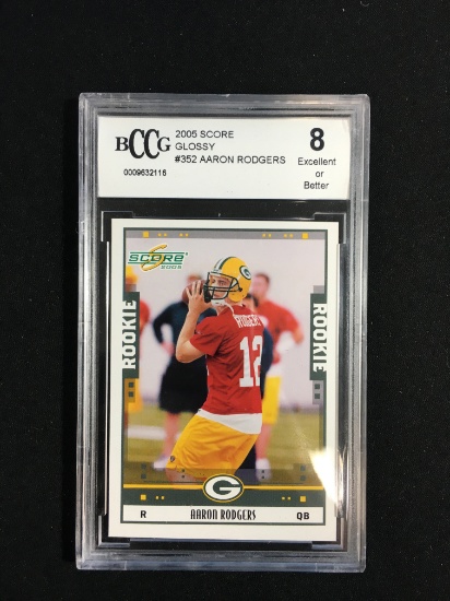 BCCG Graded 2005 Score Glossy Aaron Rodgers Packers Rookie Football card