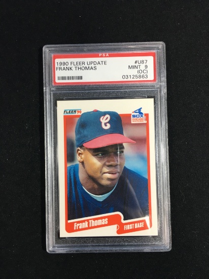 PSA Graded 1990 Fleer Update Frank Thomas White Sox Rookie Baseball Card