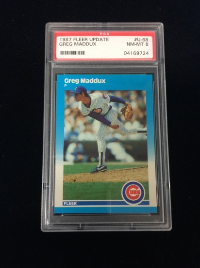 PSA Graded 1987 Fleer Update Greg Maddux Rookie Baseball Card