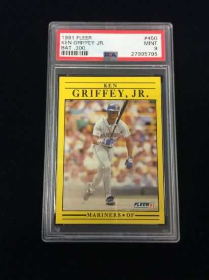 PSA Graded 1991 Fleer Ken Griffey Jr. Mariners Baseball Card