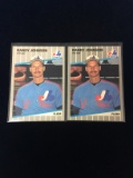 2 Card Lot 1989 Fleer #381 Randy Johnson Rookie Baseball Cards