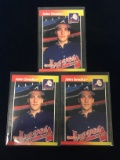 3 Card Lot 1989 Donruss #642 John Smoltz Braves Rookie Baseball Cards