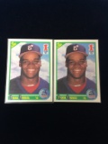 2 Card Lot 1990 Score #663 Frank Thomas White Sox Rookie Baseball Card