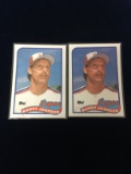 2 Card Lot 1989 Topps #647 Randy Johnson Rookie Baseball Cards