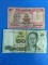 2 Count Lot of Vintage Foreign Currency Bill Notes