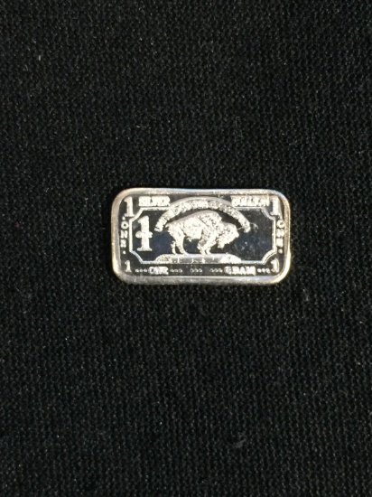 1 Gram .999 Fine Silver Buffalo Bullion Bar