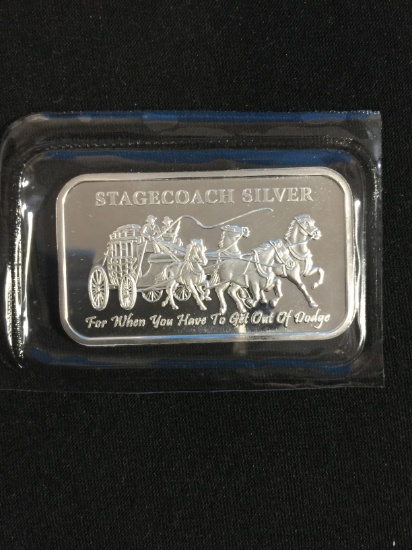 Stagecoach 1 Ounce .999 Fine Silver Dividable Bullion Bar