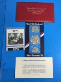 1976 United States Mint Bicentennial Silver UNC Set - 3 40% Silver Coin