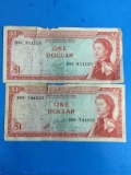 2 Count Lot of Vintage Foreign Currency Bill Notes