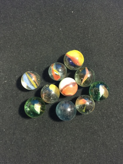 10 Count Lot of Unsearched & Unresearched Glass Marbles