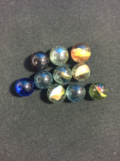 10 Count Lot of Unsearched & Unresearched Glass Marbles