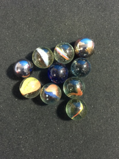 10 Count Lot of Unsearched & Unresearched Glass Marbles