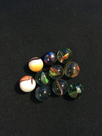 10 Count Lot of Unsearched & Unresearched Glass Marbles