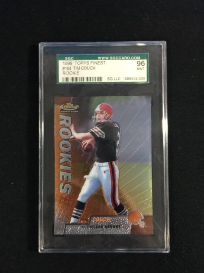SGC Graded 1999 Finest Tim Couch Browns Rookie Football Card