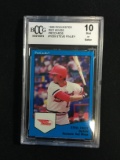 BCCG Graded 1989 Rochester Red Wings Steve Finley Rookie Baseball Card