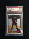 PSA Graded 1987-88 Topps Pat LaFontaine Islanders Hockey Card - Mint 9