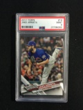 PSA Graded 2007 Topps Jake Arrieta Cubs Baseball Card - Mint 9