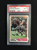 PSA Graded 1982 Topps Stanley Morgan In Action Patriots Football Card