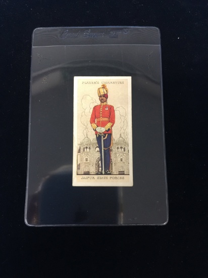 1938 John Player Cigarettes Military Uniforms of British Empire Jaipur State Forces Tobacco Card