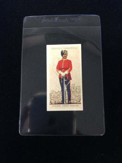 1938 John Player Cigarettes Military Uniforms of British Empire Indore State Forces Tobacco Card