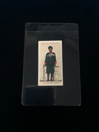 1938 John Player Cigarettes Military Uniforms of British Empire 6th Rajputana Rifles Tobacco Card