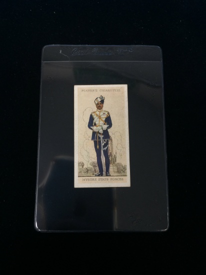 1938 John Player Cigarettes Military Uniforms of British Empire Mysore State Forces Tobacco Card