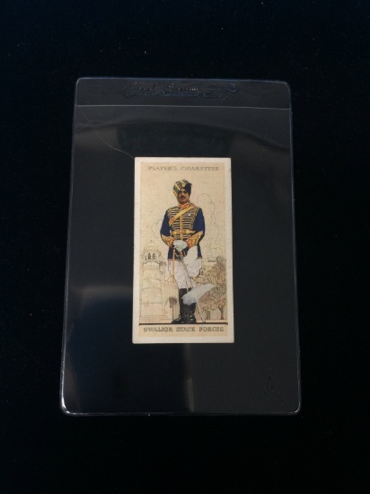 1938 John Player Cigarettes Military Uniforms of British Empire Gwalior State Forces Tobacco Card