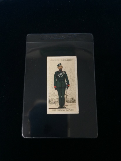 1938 John Player Cigarettes Military Uniforms of British Empire The Burma Rifles Tobacco Card