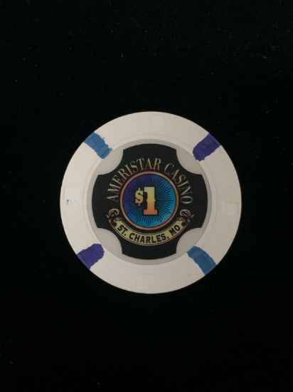 Vintage Ameristar Casino - St. Charles, Missouri $1 Casino Chip - RARE