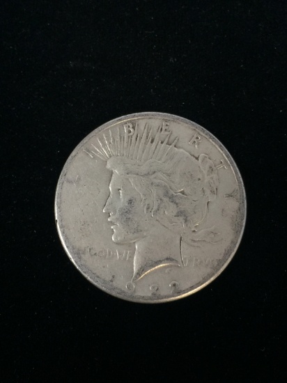 1922-S United States Silver Peace Dollar - 90% Silver Coin