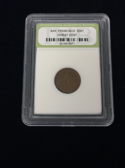 INB Slabbed San Francisco Mint Lincoln Wheat Cent 1942-S